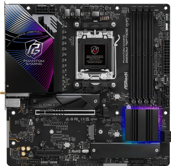 Asrock Phantom Gaming B850M Riptide WiFi AMD AM5 MicroATX-moderkort