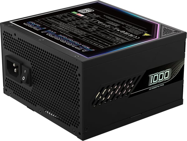 Gigabyte AORUS ELITE P1000W kraftkälla, svart