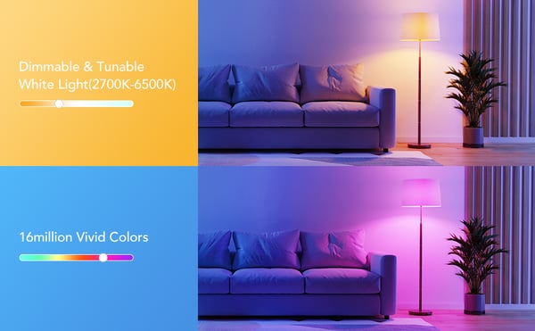 Govee WIFI- och Bluetooth smartlampa, 1200 lm, E27