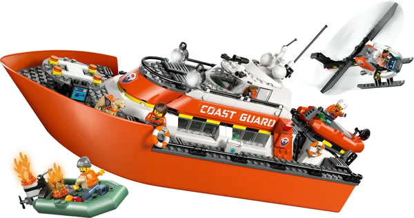 LEGO City Exploration 60504 Kustbevakningens räddningsbåt och helikopter