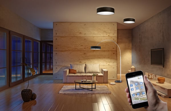 Trio Hotel -taklampe, E27, 50 cm, sort