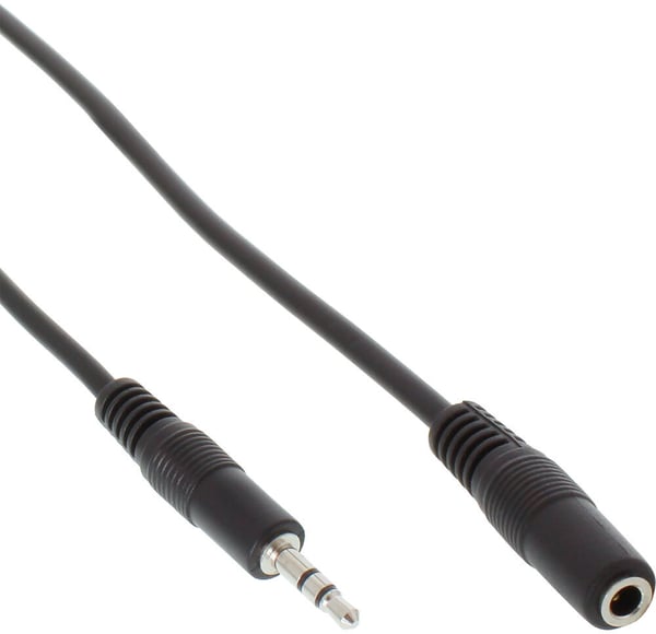 InLine 3,5 mm hanstik - 3,5 mm kvindelig - audioforlængerkabel, 3 m