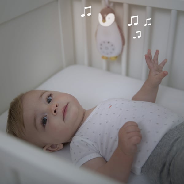 Zazu Zoe - højttaler natlampe, pingvin, grå