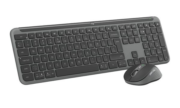 Logitech MK950 Signature Slim -tastatur og mus, grå