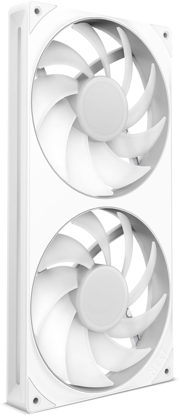 NZXT F280 RGB CORE-blæser, 2 * 140 mm, hvid
