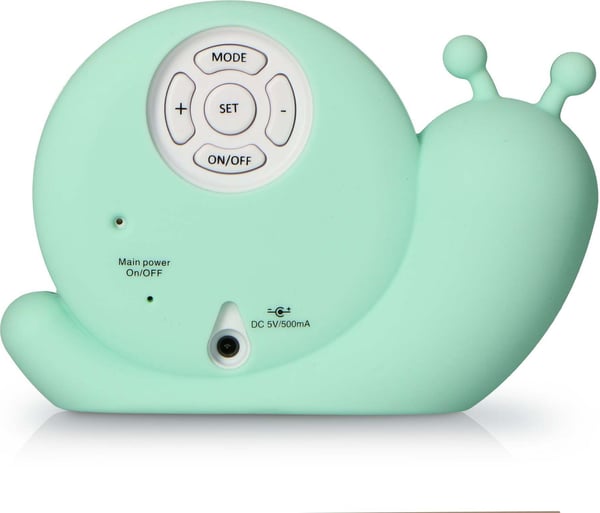 Alecto Baby Simon Snail - rytmelærende vækkeur, mintgrøn
