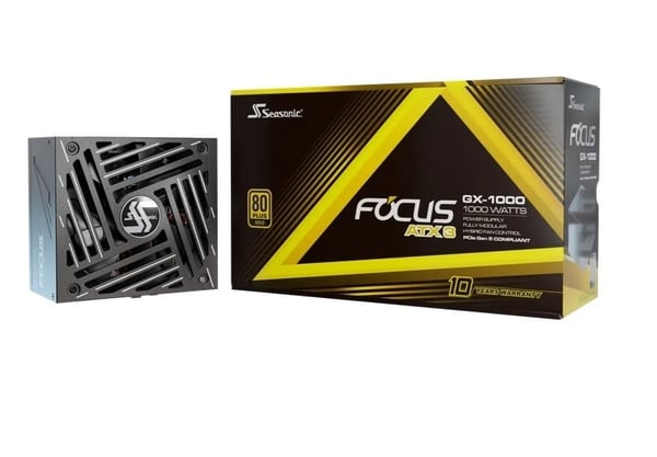 Seasonic FOCUS GX-1000 ATX 3.1 (2024) -strømforsyning, sort, 1000 W