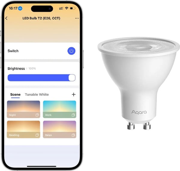 Aqara LED-lampa T2 smartlampa, vita nyanser, GU10