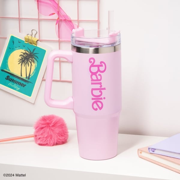 Paladone Barbie dricksflaska/termosmugg, 1,2 L