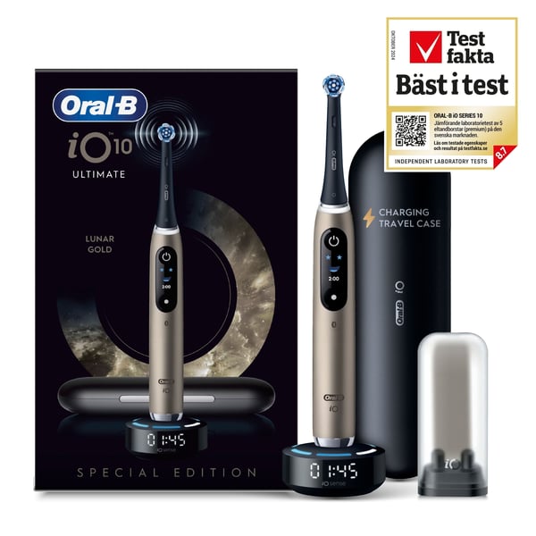 Oral-B iO10 elektrisk tandborste, Lunar Gold