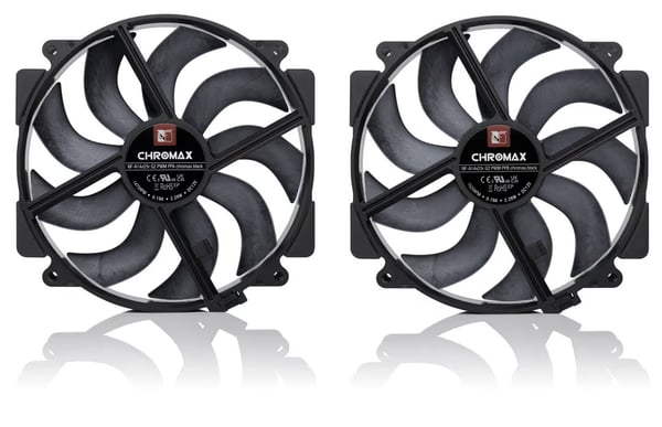 Noctua NF-A14x25r G2 PWM Sx2-PP chromax.black fläkt, 140 mm, 2 st