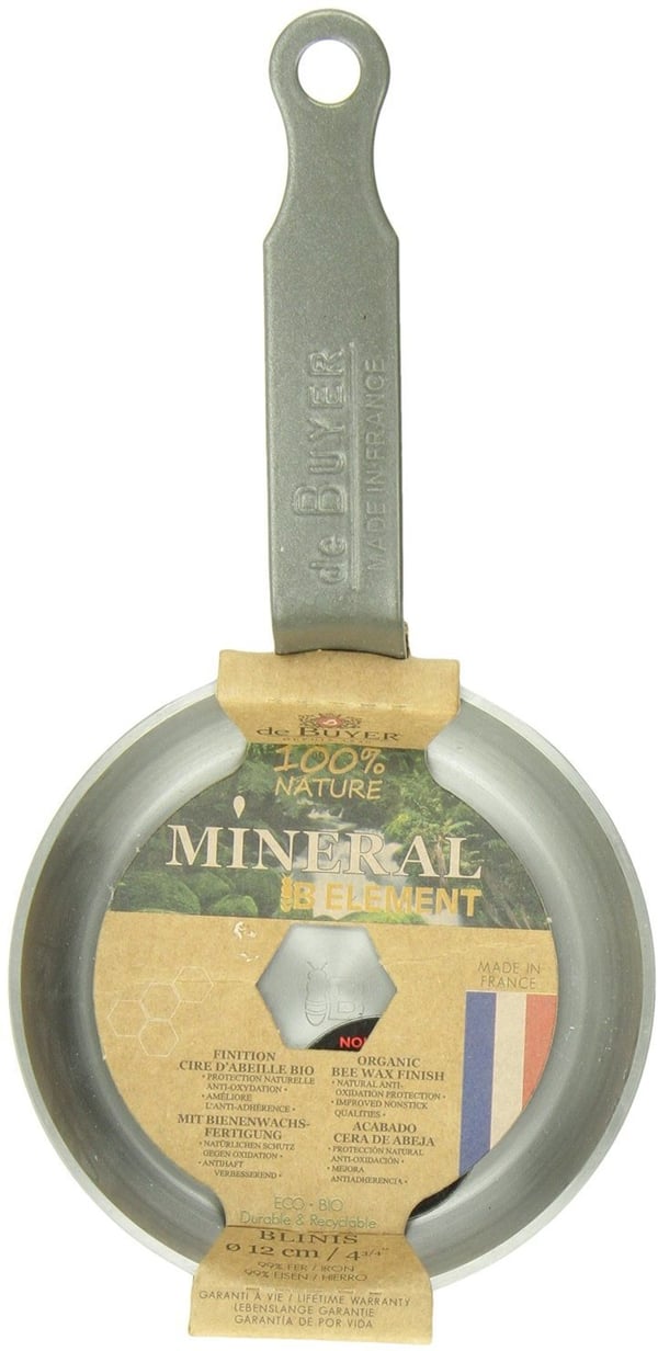 De Buyer Mineral B Element -pannekoekenpan, kulfiberstål, 12 cm