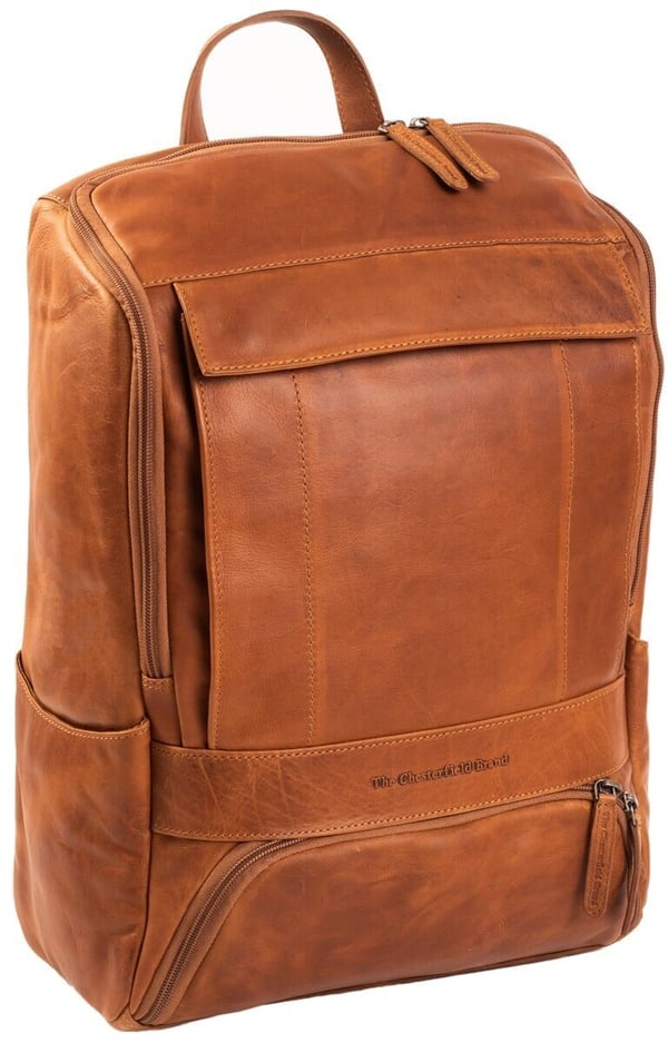 The Chesterfield Brand Rich -rygsæk til 15,6" bærbar computer, cognac