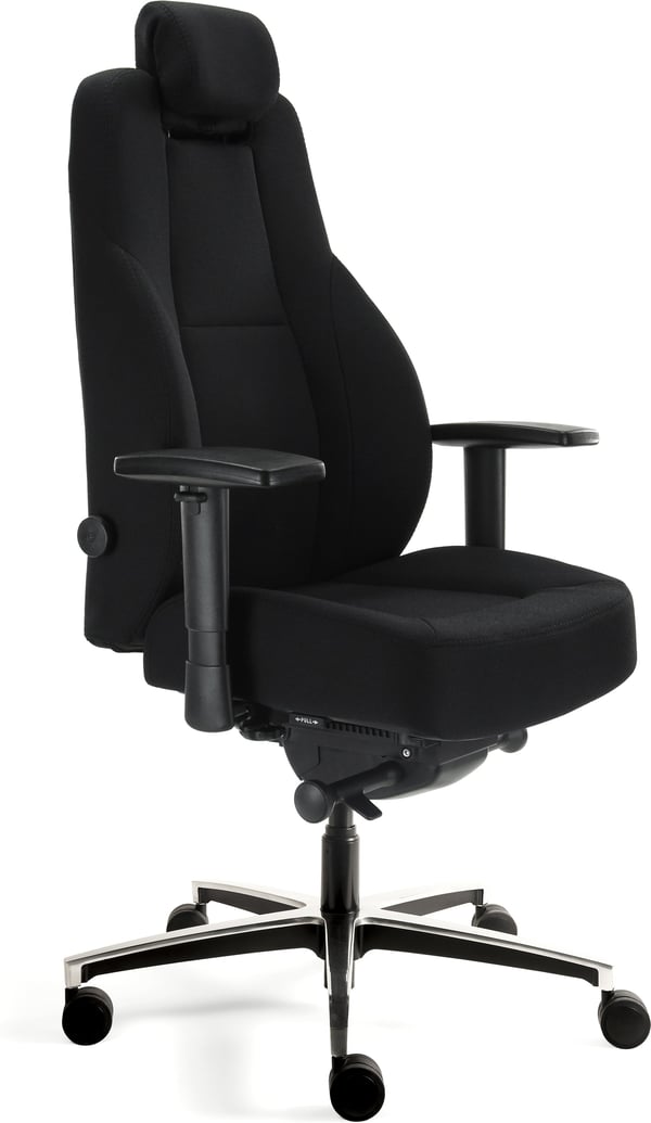 TC FREE B1 24/7 -arbetsstol, svart tyg