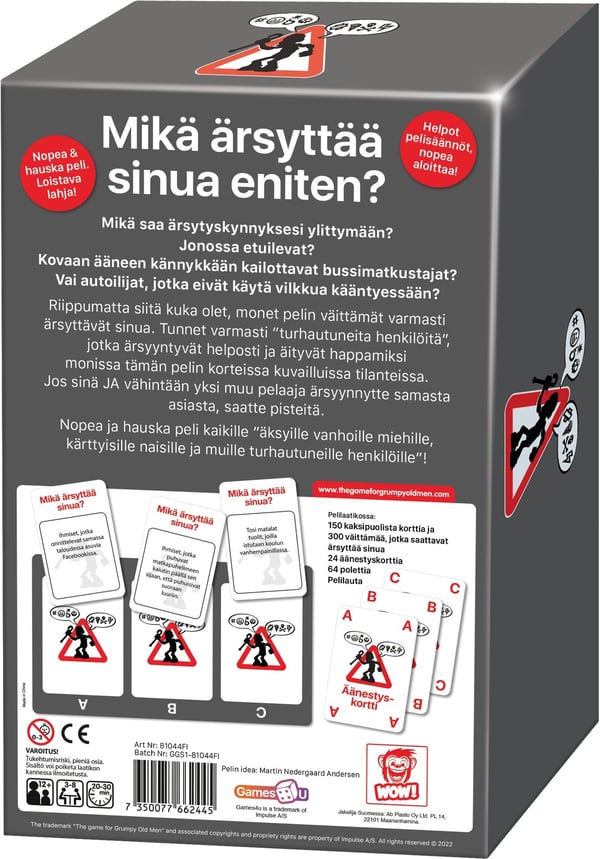 Spel för arga gamla män, sura kvinnor och andra inrutade personer! - partyspel