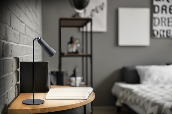 Trio Maxi genopladelig bordlampe, 200 lm, 3000 K, LED 2 W, mat sort