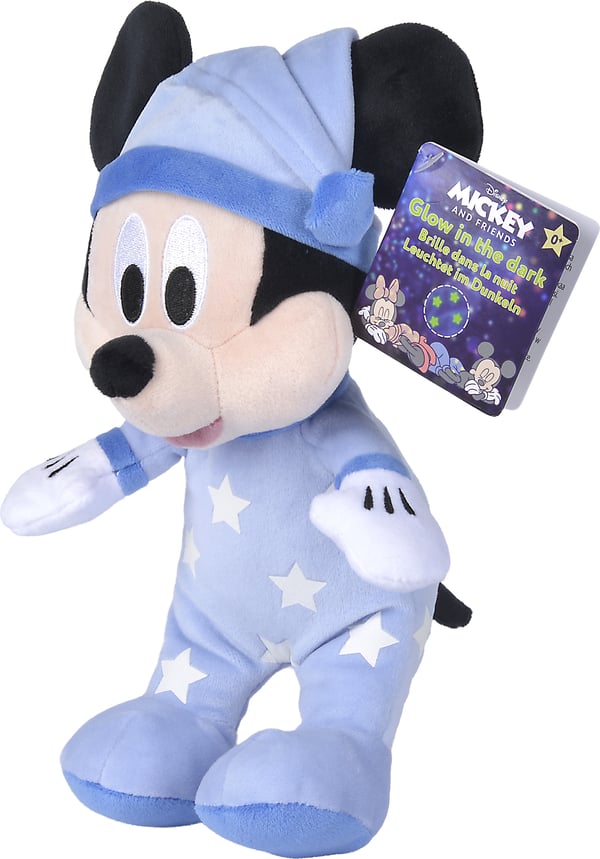 Disney Sov Gott Musse Pigg - mörkläggande mjukdjur, 25 cm
