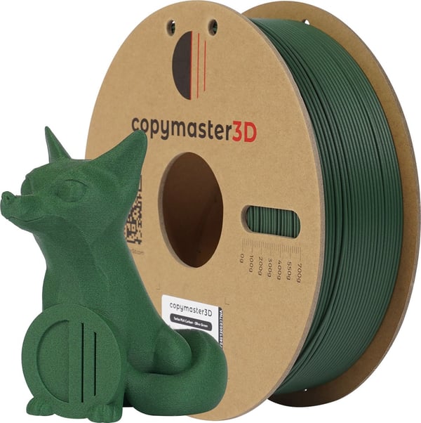 Copymaster3D Turbo PLA Carbon-filament til 3D-printere, 1,75 mm, olivgrøn