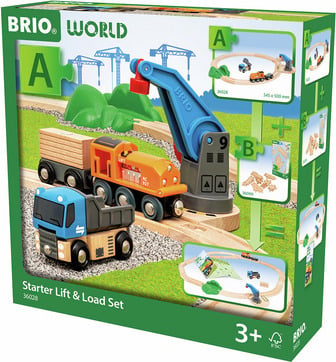 BRIO World 36028 - Løft og læs - startpakke
