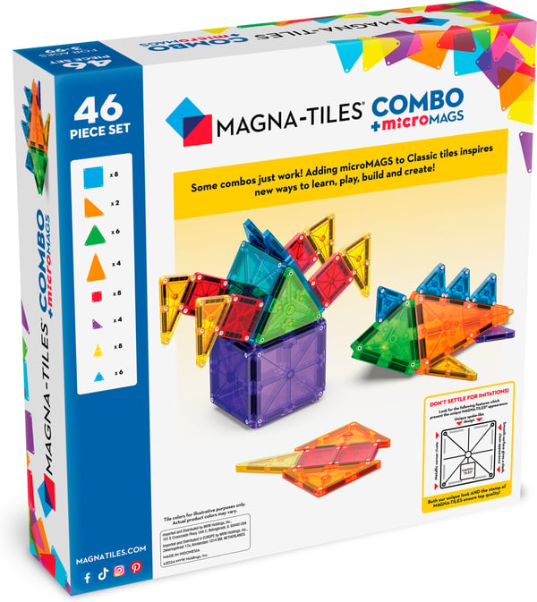 MAGNA-TILES & microMAGS Kombinations magnetbyggsats, 46 delar