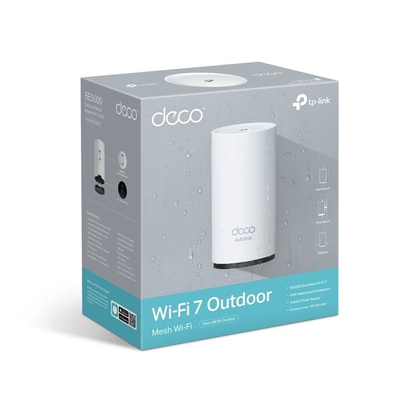 TP-LINK Deco BE25-Outdoor Wi-Fi 7 Mesh-router för inomhus- och utomhusbruk