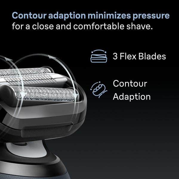 Braun Series 6, 62-B1200S Wet&Dry -rakapparat med skäggtrimmertillbehör