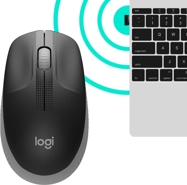 Logitech M190 -trådlös mus, svart/grå