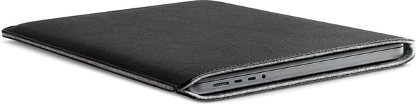Woolnut lædersleeve - beskyttelsestaske til 16" MacBook Pro, sort