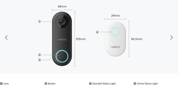 Reolink Video Doorbell PoE smart dørklokke