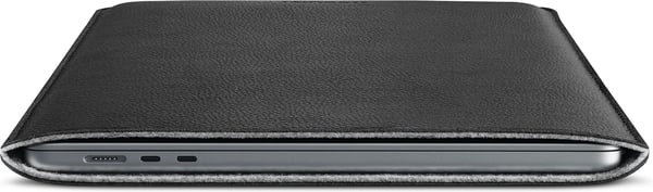 Woolnut Leather Sleeve -beskyttelseslomme 15" MacBook Air, sort