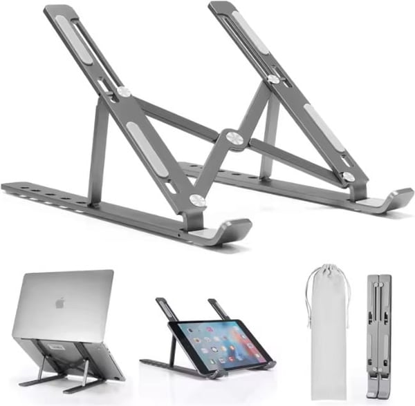 ErgoWork Nomad Laptopställ - bärbar datorstativ, silver