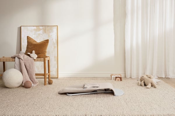 BabyBjörn Bouncer Bliss Vävd Babysitter, Ljus beige