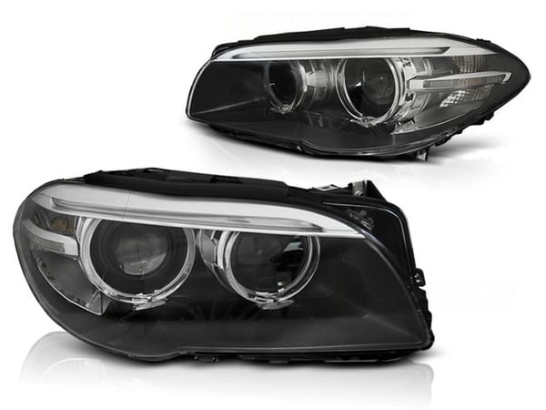 Forlygter Xenon BMW F10 F11 10-07 13 AE LED SORT DRL