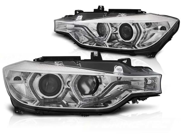 Forlygter kørelys BMW F30/F31 10 11 - 05 15 ANGEL EYES LED KROM DRL