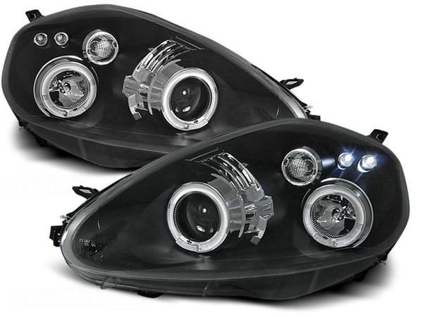 Forlygter dobbelt halo fælge FIAT GRANDE PUNTO 09 05-08 ANGEL EYES SORT Forlygter dobbelt halo fælge FIAT GRANDE PUNTO 09 05-08 ANGEL EYES SORT