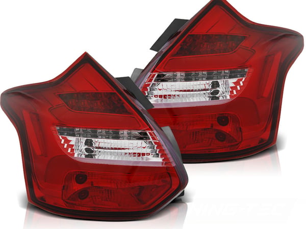 Baglygter FORD FOCUS 3 11-10 14 HATCHBACK RØD KLAR LED STRIPE SEKVENTIEL IND