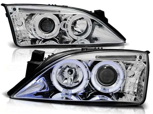 Forlygter dobbelt halo fælge FORD MONDEO 09 00-05 07 ANGEL EYES KROM