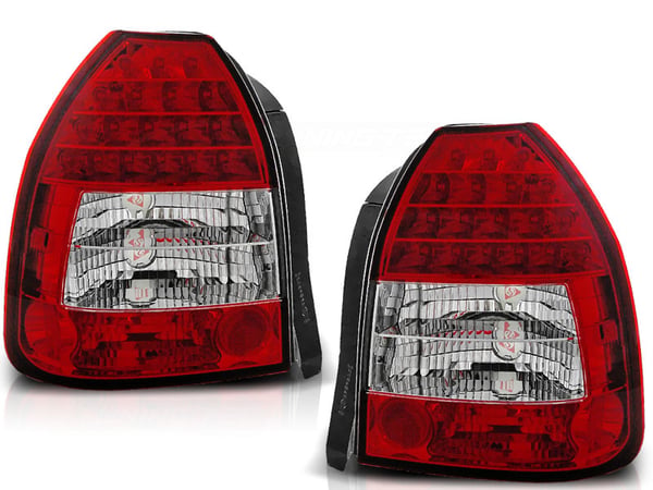 Takavalot HONDA CIVIC 09 95-02 01 3D PUNAINEN KIRKAS LED