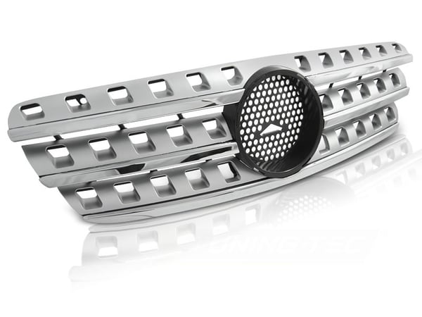 Grill MERCEDES W163 98-05 W164 AMG LOOK KROM-SØLV