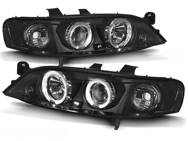 Forlygter dobbelt halo fælge OPEL VECTRA B 99-03 02 ANGEL EYES SORT Forlygter dobbelt halo fælge OPEL VECTRA B 99-03 02 ANGEL EYES SORT