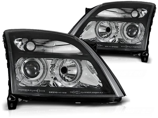Forlygter dobbelt halo fælge OPEL VECTRA C 04 02-08 05 ANGEL EYES SORT Forlygter dobbelt halo fælge OPEL VECTRA C 04 02-08 05 ANGEL EYES SORT