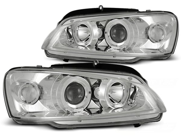 Forlygter dobbelt halo fælge PEUGEOT 106 08 96-03 ANGEL EYES KROM Forlygter dobbelt halo fælge PEUGEOT 106 08 96-03 ANGEL EYES KROM