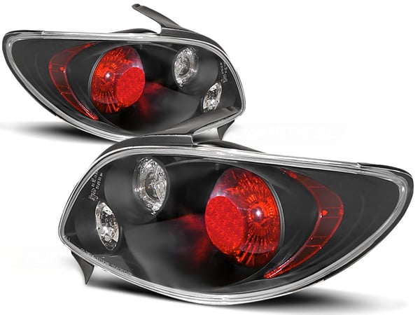 Baglygter PEUGEOT 206 10 98- SORT