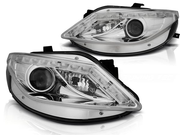 Forlygter med parkeringslys SEAT IBIZA 6J 06 08-12 med LED-blinklys KROM Forlygter med parkeringslys SEAT IBIZA 6J 06 08-12 med LED-blinklys KROM