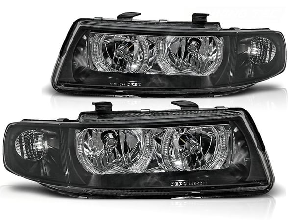 Forlygter dobbelt halo fælge SEAT LEON / TOLEDO 04 99-08 04 ANGEL EYES SORT