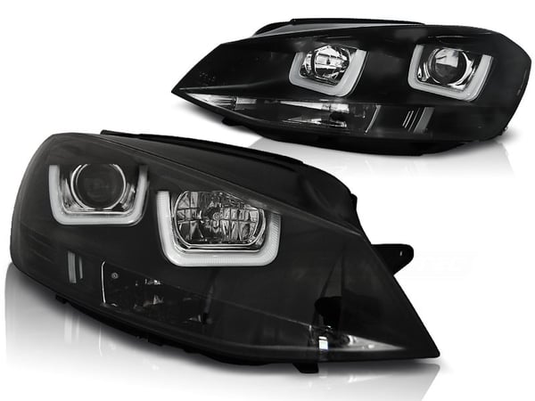 Strålkastare varselljus VW GOLF 7 11 12-17 U-TYPE SVART