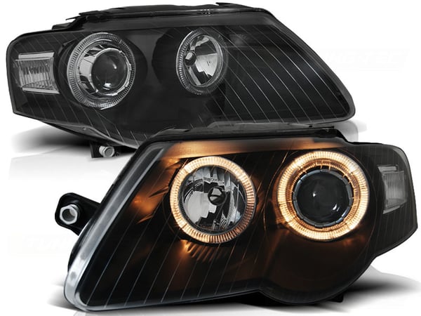 Ajovalot kaksoishalorenkaat VW PASSAT B6 3C 03 05-10 ANGEL EYES MUSTA Ajovalot kaksoishalorenkaat VW PASSAT B6 3C 03 05-10 ANGEL EYES MUSTA