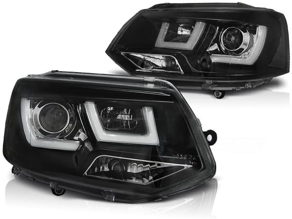 Forlygter Kørelys VW T5 2010-2015 U-TYPE SORT