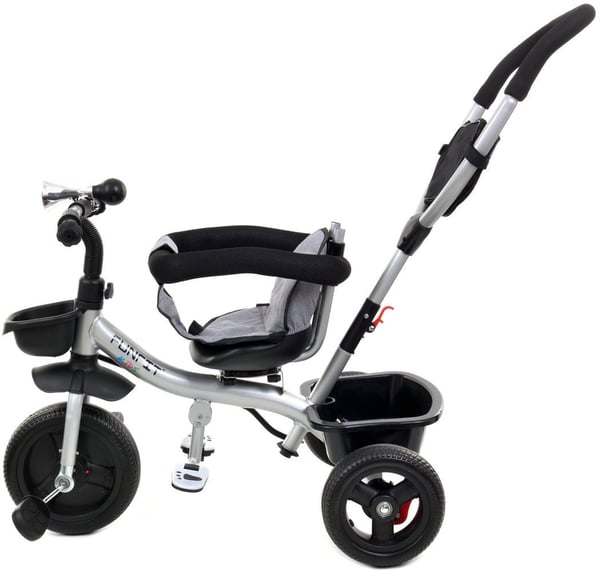 Trehjulet klapvogn - Børnecykel med solskærm - grå