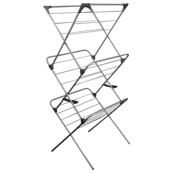 Lodret sammenklappeligt tørrestativ 58 x 55 x 138 cm - Metal